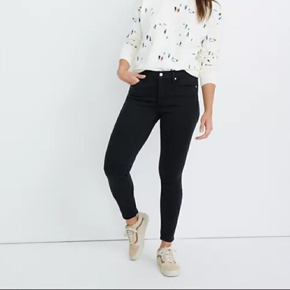 Madewell 9” High Rise Black Skinny Jeans